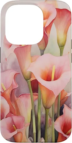 Vista 17 de Carcasa para iPhone 17 con diseño de flores de lirios de cala
