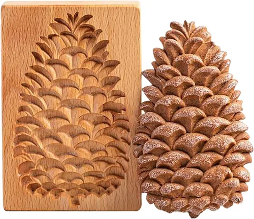 Vista 16 de Molde de Galletas de Madera, Molde de Horneado 3D, Herramienta de Decoración de Gravura para Artesanía, Adecuado para Halloween, Acción de Gracias