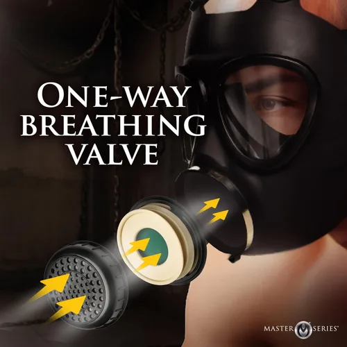 Vista 10 de Master Series Dark Inhaler Gas Mask with Bottle for Beginners, Men, Women, & Couples. One-Way Breathing