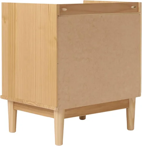 Vista 6 de Walker Edison Blythe Mid-Century - Mesita de noche moderna con 2 cajones, 20 pulgadas, pino natural