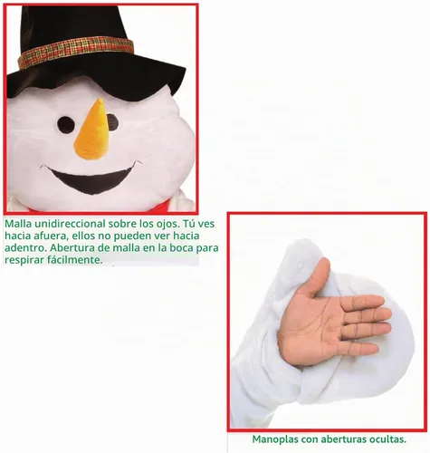 Vista 2 de Forum Novelties - Disfraz de mascota de muñeco de nieve para hombre