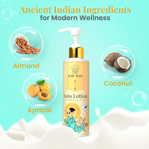 Vista 3 de Rich Moisture - Loción para bebé, 6.8 fl oz, crema nutritiva para piel suave y sensible, ayurvédica y sin químicos, segura para recién nacidos