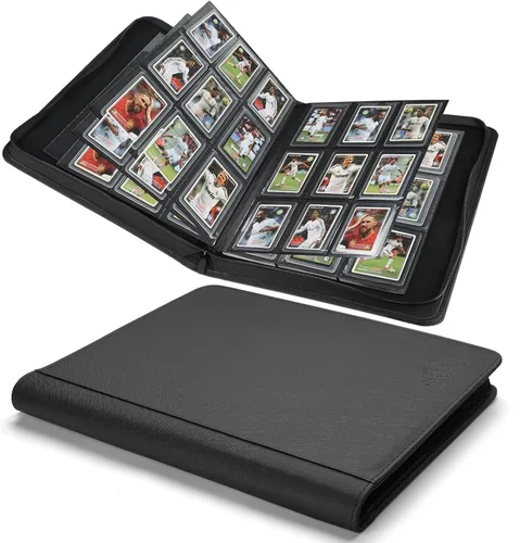 Vista 8 de Carpeta Toploader CARDBINDER, Estuches Duros Toploader, Fundas de 4 Bolsillos para hasta 128 Tarjetas. Carpeta de Tarjetas Toploader con Fundas