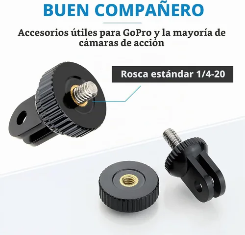 Vista 3 de Paquete de 3 adaptadores de trípode de cámara de 1/4 a 20