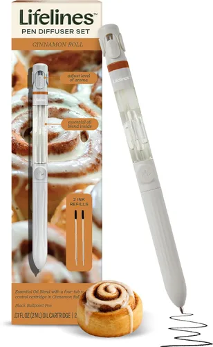 Vista 18 de Set de Difusor de Bolígrafo Lifelines, Escape Natural 3-Pack – Bolígrafos Esféricos Negros de 1mm con Mezclas de Aceites Esenciales Aromatizados