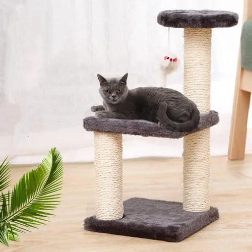 Vista 2 de Rascador de gato con marco de escalada para gatos, juguete para gato, cuerda de sisal, árbol de gato, gatito, parque infantil, muebles para mascotas