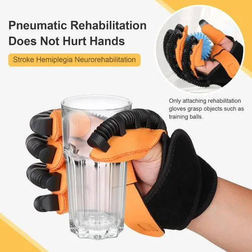 Vista 4 de Guantes de artritis mejorados, equipo multifuncional de terapia de mano para recuperación de accidentes cerebrovasculares, máquina masajeadora