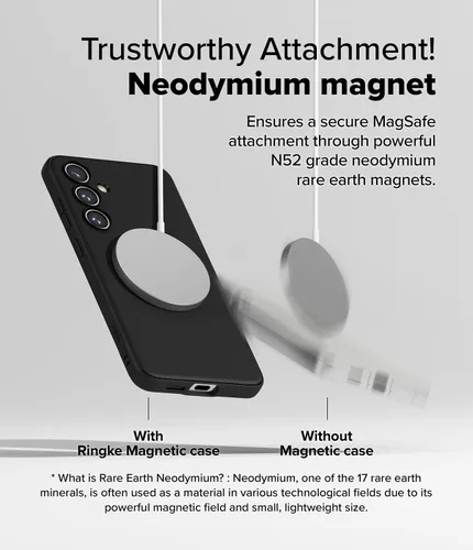 Vista 5 de Ringke Onyx Funda para Samsung Galaxy S24 FE [compatible con MagSafe] resistente al aceite y a la suciedad, protección mejorada del lente
