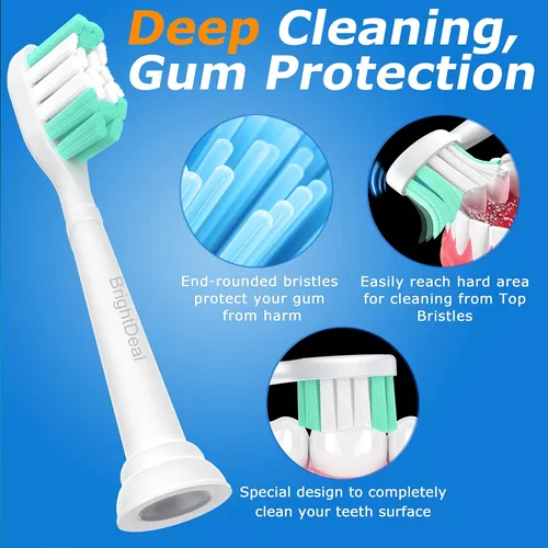 Vista 2 de BrightDeal Cabezales de cepillo de dientes de repuesto para Philips Sonicare ProtectiveClean 4100 5100 6100 DailyClean DiamondClean EasyClean