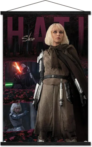 Vista 8 de Trends International Star Wars: Ahsoka - Póster de pared Shin Hati, 22.37 x 34.00 pulgadas, paquete de impresión premium y colgador de madera de haya