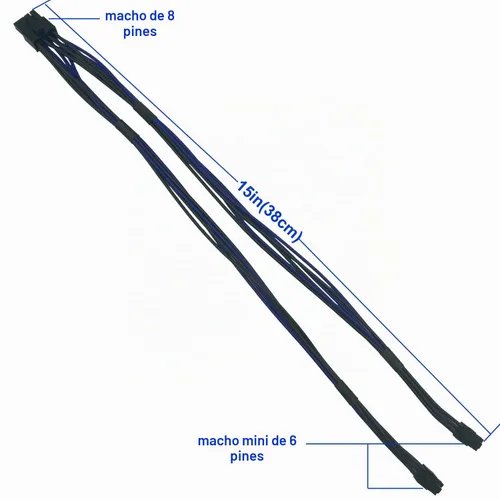 Vista 4 de COMeap Dual Mini 6 Pin a 8 Pin PCI Express Tarjeta de Video Cable Adaptador de Corriente para Mac Pro Tower/Power Mac G5 15 pulgadas (15.0 in)