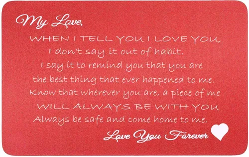 Vista 7 de Love You Forever - Tarjeta de felicitación personalizada con texto de foto grabada para marido esposa novio novia