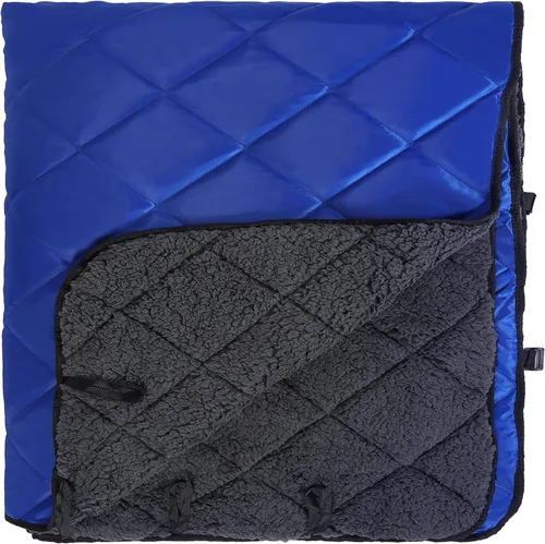 Vista 9 de REDCAMP Manta grande para acampar con forro sherpa, color negro, 59 x 50