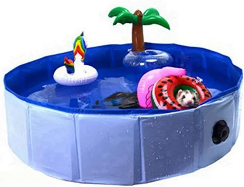 Vista 10 de Piscina plegable plegable de lagarto para baño y refrigeración, bañera duradera, lavadora de agua para dragones barbudos, erizo, hámster y animales