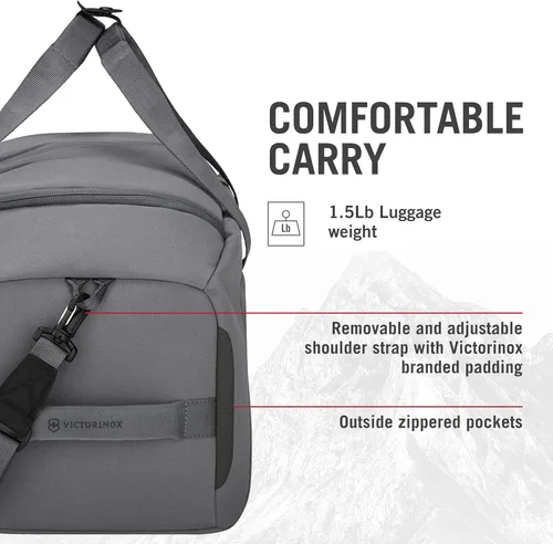 Vista 3 de Victorinox Touring 2.0 Sports Duffel - Bolsa de lona moderna y duradera para el gimnasio, la piscina o la pista - Cuenta con bolsa impermeable - 33