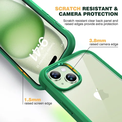 Vista 505 de DIACLARA - Funda transparente compatible con iPhone XR 6.1 pulgadas 2018