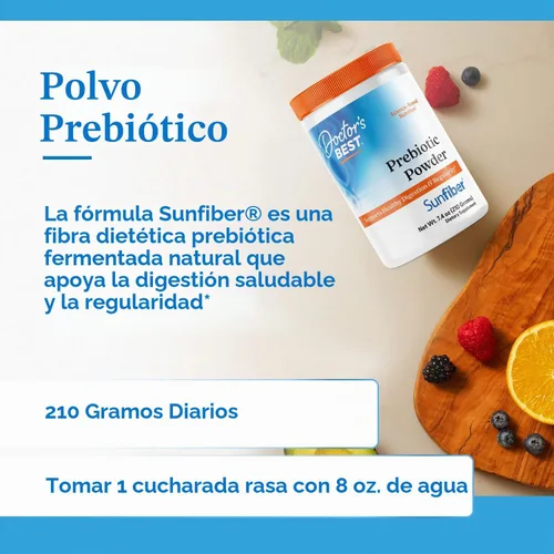 Vista 4 de Doctor's Best Suplemento en polvo prebiótico con fibra solar Guar Fibra