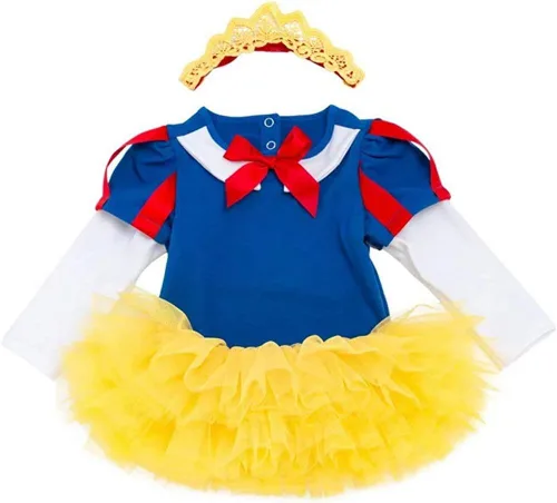 Vista 11 de Disfraz de princesa para niñas pequeñas, disfraz de tutú de Halloween, mameluco de Navidad Nn11