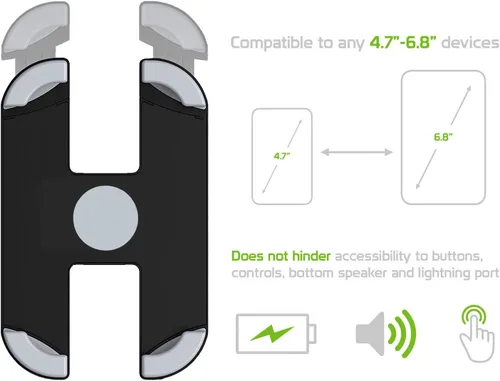 Vista 6 de Cellet Soporte universal para teléfono para motocicleta, bicicleta, compatible con iPhone de Apple, Samsung Galaxy, Google Pixels, Motorola