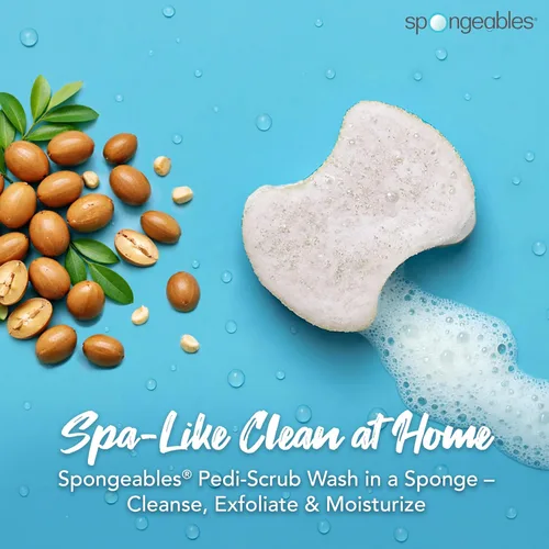 Vista 2 de Spongeables Pedi Scrub Foot Exfoliating 20+ Wash Sponge