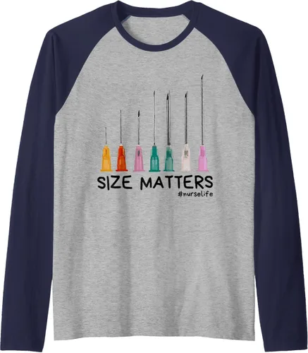 Vista 11 de Needle Size Matters Camiseta de béisbol raglán divertida de enfermería CNA Nurse Life, Negro