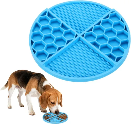 Vista 9 de Cuencos para perros de alimentación lenta, cuenco de comida para perros de comedor lento, amarillo y diámetro: 6.3 pulgadas, diseñado para perros