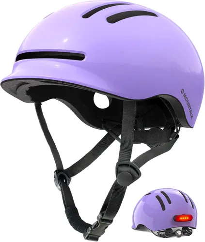 Vista 12 de MOUNTALK Cascos de bicicleta para adultos, hombres y mujeres, casco de bicicleta para hombres/mujeres con luz magnética, casco para jóvenes