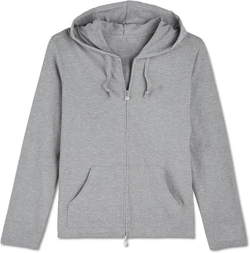 Vista 2 de Sudadera con capucha para la costa, de Coolibar, para mujer, UPF 50+, protege del sol