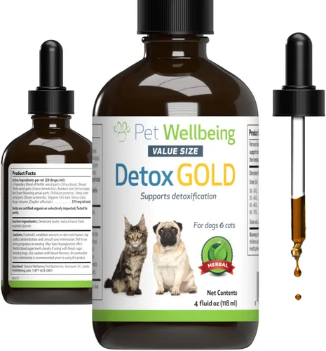 Vista 9 de Pet Wellbeing Detox Gold para perros - Suave apoyo de desintoxicación y eliminación, cuidado del sistema inmunológico, ortiga, cardo bendito, raíz