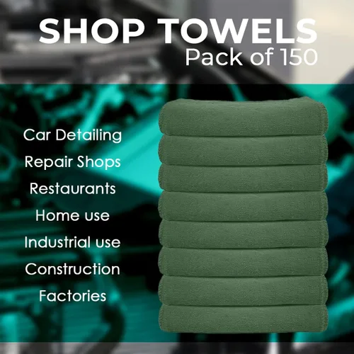 Vista 7 de Avalon Towels Toallas de Algodón para Tienda – (Paquete de 50) Tamaño 30x36 Centímetros Trapos de Limpieza – Toallas de Tienda Absorbentes y Toallas