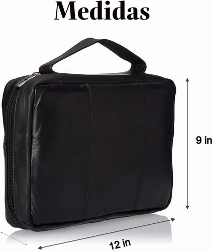 Vista 3 de Fundas de cuero para libros/fundas de Biblia con asa (XL)
