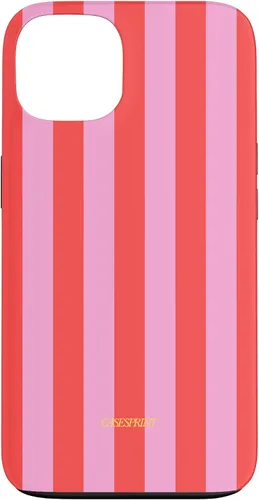 Vista 7 de Funda de rayas rojas rosas para iPhone 17