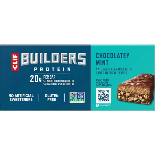 Vista 12 de CLIF BUILDERS - Barras de proteínas - Chocolate Mint - 0.71 oz de proteína - Sin gluten (2.4 onzas, 6 unidades)