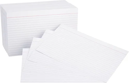 Vista 8 de Amazon Basics Tarjetas de índice rayadas, 1000 unidades, 10 paquetes de 100, blancas, 3 x 5 pulgadas