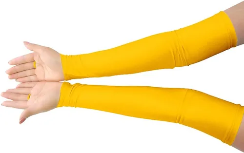 Vista 25 de Shinningstar Guantes largos de elastano elástico sin dedos sobre el codo para niñas y niños adultos