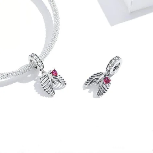 Vista 4 de Dijes de plata de ley 925 con diseño de arcoíris y diamantes espirituales para mujeres Pandora, pulsera de abalorios, cumpleaños, Halloween, regalo