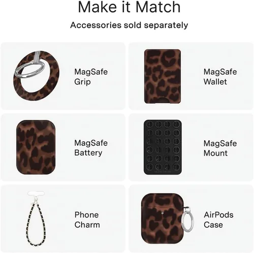 Vista 555 de VELVET CAVIAR Funda para iPhone 15, compatible con MagSafe, probada contra caídas de 10 pies, fundas protectoras de diseño, leopardo color rosa