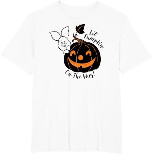 Vista 8 de Disney Camiseta de Halloween Winnie the Pooh Lil' Pumpkin on the Way, Blanco, S