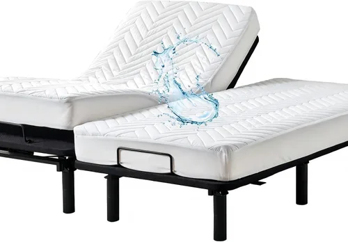 Vista 11 de Kingnex Protector de colchón acolchado impermeable para litera de RV de 30 x 75 para cama individual estrecha, estilo de sábana ajustada