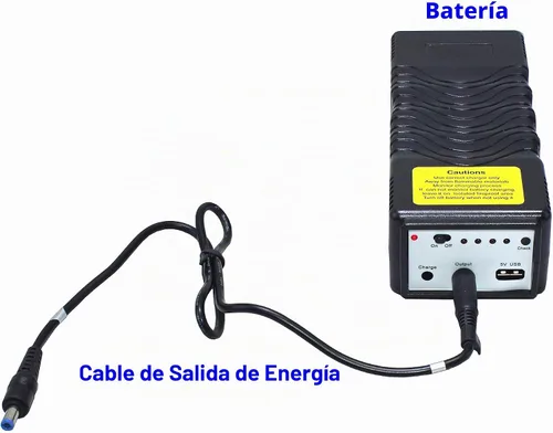 Vista 4 de Batería recargable de alta capacidad de 12 V y 5 V (150 Wh, o 40500 mAh) con función Mini UPS de 12 V - BiXPower iP150-12V