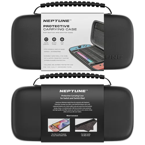 Vista 7 de Switch Carry Case - Protective Shell for Switch & OLED - Game Cartridge Holder - Water & Scratch-Resistant - Travel-Friendly Accessory With
