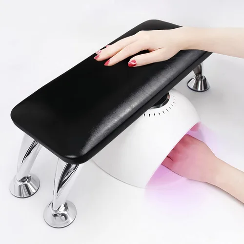 Vista 2 de Reposabrazos para tecnología de uñas, reposabrazos de uñas fácil de limpiar, reduce el dolor de espalda para tecnología de uñas, reposabrazos