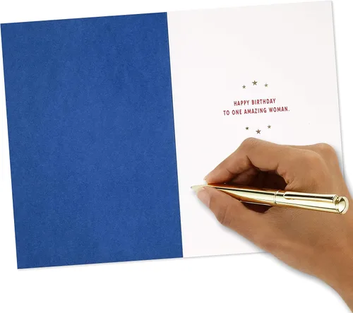 Vista 5 de Tarjeta de cumpleaños Hallmark Signature para mujeres (Wonder Woman)