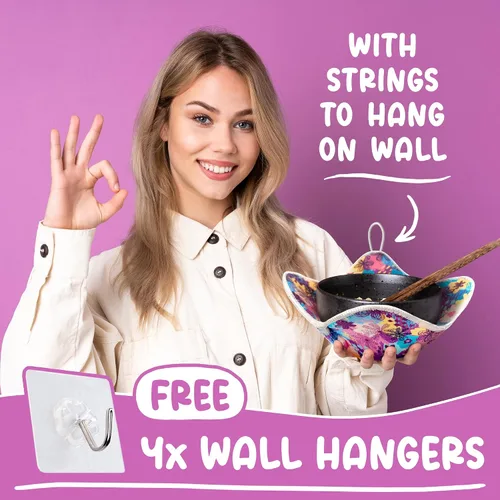 Vista 6 de Paquete de 6 fundas acolchadas para cuencos de microondas con diseño floral - Juego de soportes para cuencos de sopa caliente