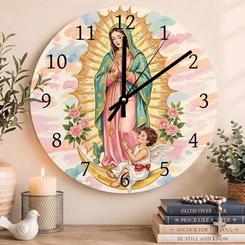 Vista 128 de Reloj con versículo bíblico con citas de Jesús, relojes de 0929Regalos Cristianos (2)