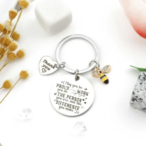 Vista 4 de IFFMU Regalos de agradecimiento para profesores para mujeres, hombres, regalos de graduación para profesores, regalos de jubilación, llavero