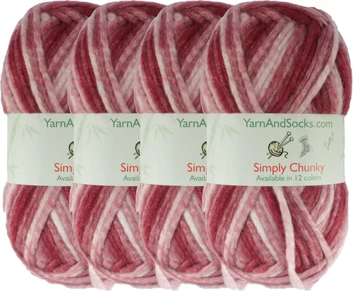 Vista 25 de JubileeYarn Halo Fables Yarn - 100g/Skein Bulky Polyester - North Wind Sun - 2 Skeins