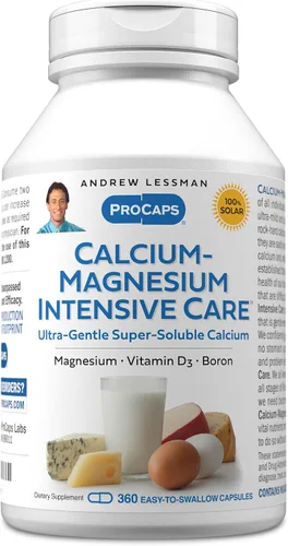 Vista 10 de ANDREW LESSMAN Calcio Magnesio Cuidado Intensivo 60 Cápsulas - Esenciales para la salud ósea y esqueleto. Cápsulas fáciles de tragar, polvo fino