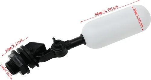 Vista 4 de Haidong HO-79946 1/2 "ABS plástico negro mini flotador válvula de bola con brazo ajustable para control automático de nivel de agua de tanques