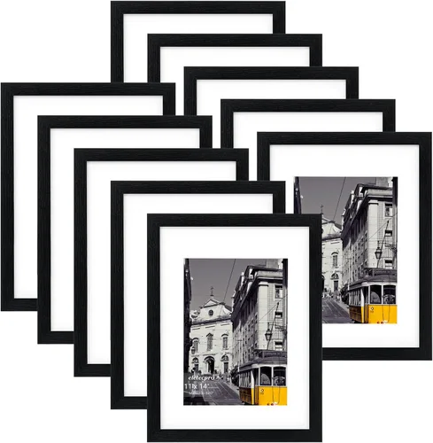 Vista 65 de eletecpro Juego de 5 marcos de fotos de 8 x 10 pulgadas, collage de fotos, decoración de pared, fotos de 5 x 7 con paspartú o de 8 x 10 pulgadas sin